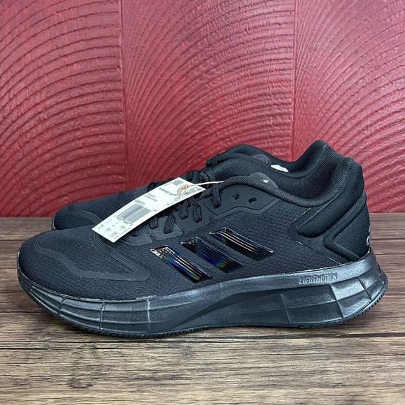 Adidas Duramo 10 GX0711 Running Shoes Black‎ & Iron Metallic Womens Sz 8.5 NEW - Picture 3 of 9